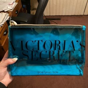 Victoria’s Secret transparent blue makeup/hand bag